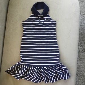 Girls Ralph Lauren Polo-Size-M(810)-Navy/White